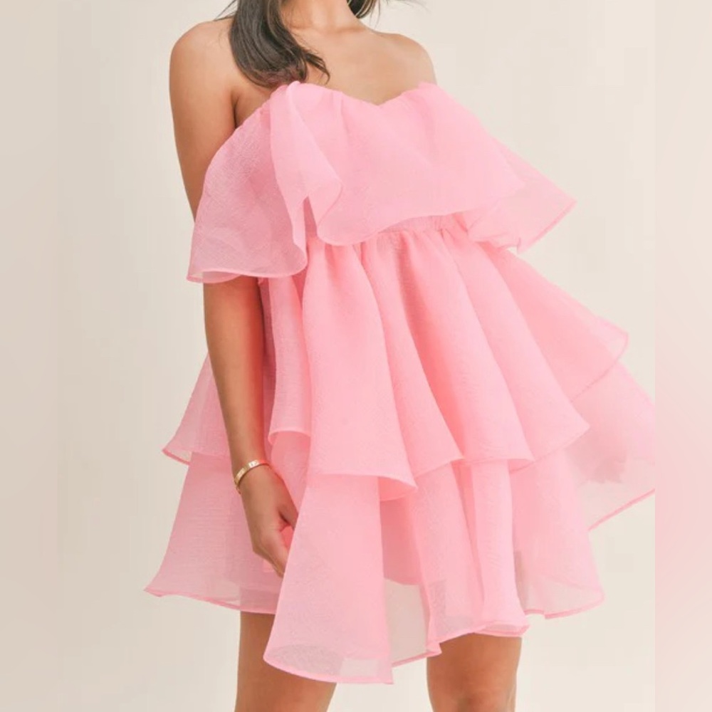 Tiered A line Mini Dress